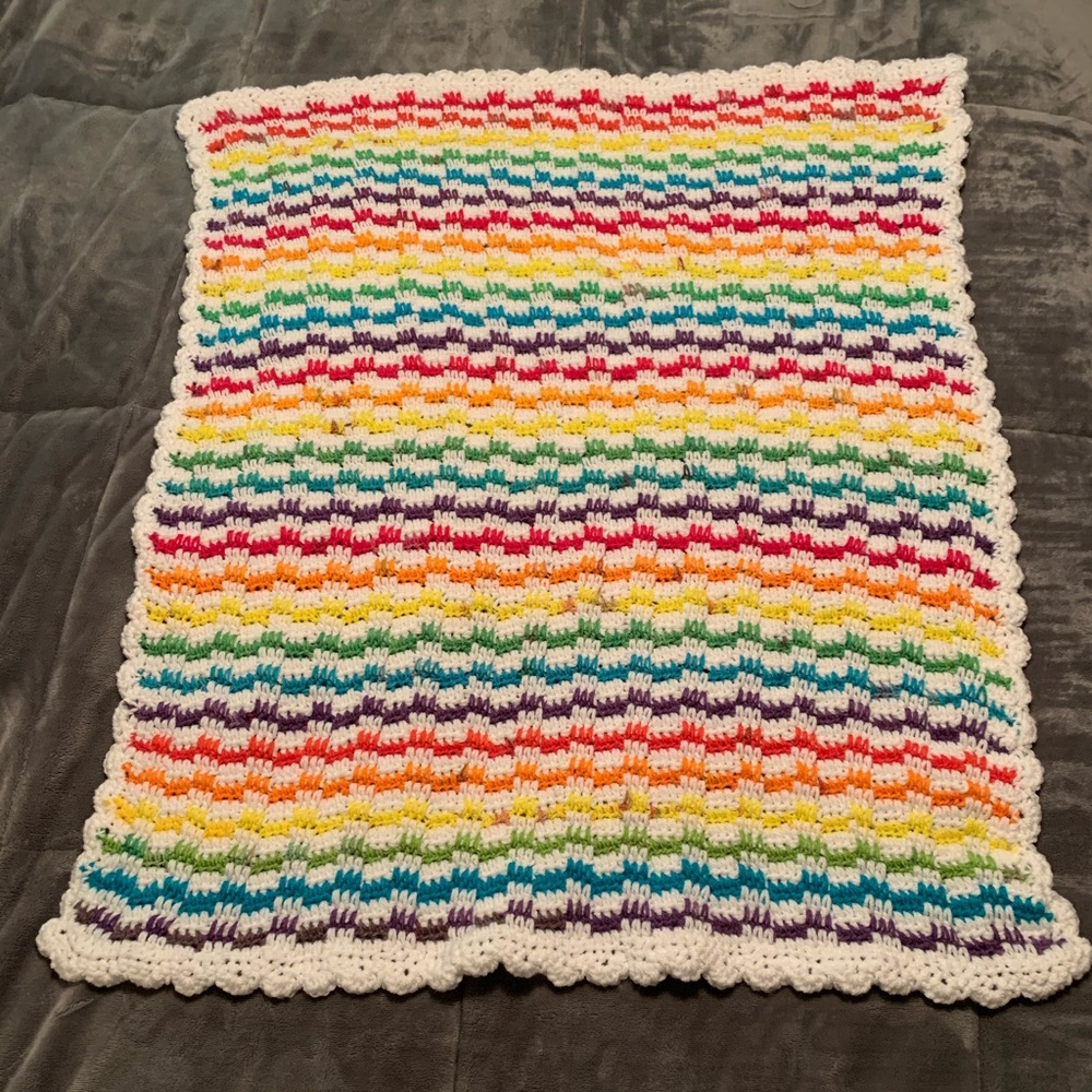 NWOT Rainbow Baby Blanket - Handmade